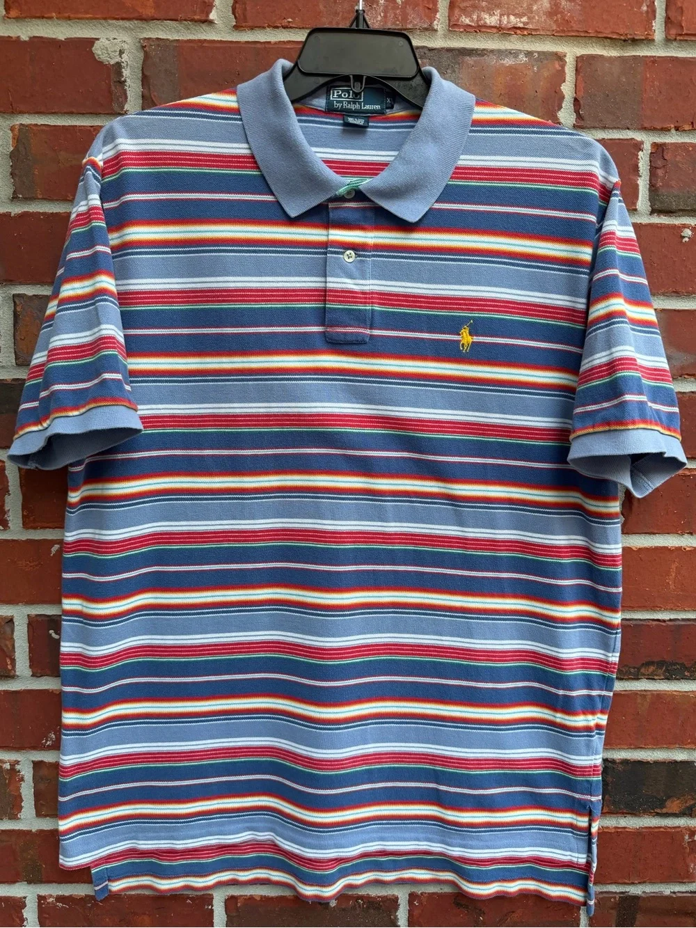 Polo Ralph Lauren Men’s XL Multicolored Multi-Stripe Short Sleeve Polo Shirt P1